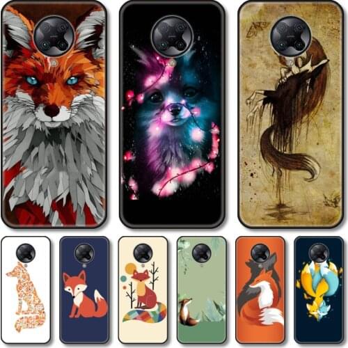 Cute fox Phone Case For xiaomi Poco M2 M3 C3 X3 F2 F3 Lite NFC Pro Anime Black Cover Silicone Back Pretty tpu