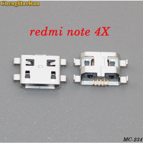 ChengHaoRan 10-100PCS Charger Micro USB Charging Port Dock Connector Socket For xiaomi Redmi Note 4 X Redmi Note4X