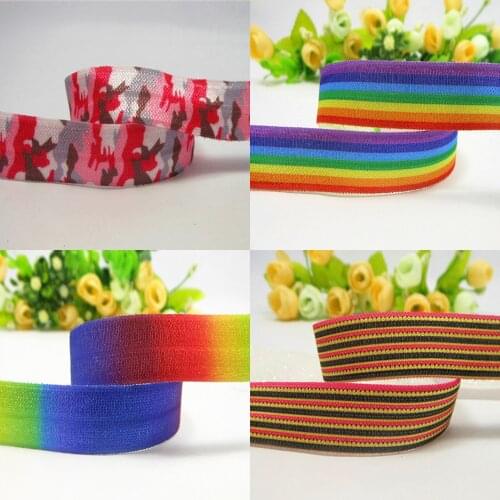 16mm Fold Over Elastic FOE Spandex Satin Band Tape Hair Tie Headband Dress Sewing Accessories 50Yards