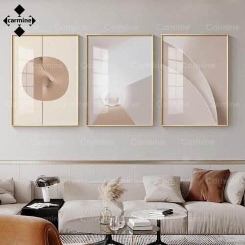 Geometric Abstract Wall Art Painting Modern Industrial Style Canvas Posters Minimalist Print Pictures for Living Room Home Decor