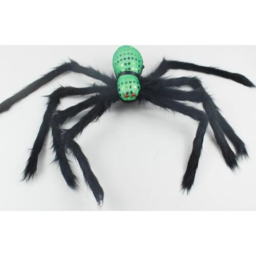 75cm Horror Giant Black Plush Spider Halloween Party Decoration Props Kids Children Toys Haunted House Decor
