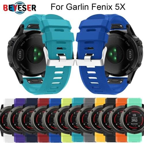 Silicagel Soft Quick Release Kit Band Strap For Garmin Fenix 5X GPS Smart Watch Fitness Bracelet Smart Accessories Replacement