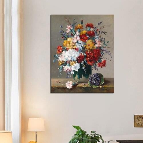 Beautiful Flower Oil Painting Wall Art Canvas Prints Wall Decoration Flowers Oil Painting Still Life Oil Paintings Reproductions
