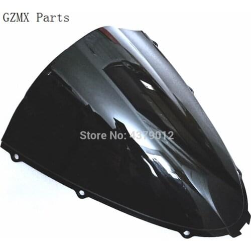 Motorcycle Double bubble Windshield WindScreen front glass For Kawasaki Ninja ZX14R ZX 14R ZZR1400 ZX1400 ZX-14R 2006-2015
