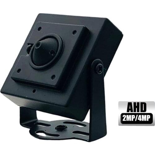 Mini AHD Camera 2MP 4MP Analog High Definition Video Surveillance Security Camera Black Metal 3.7mm Lens HD 1080P CCTV Camera