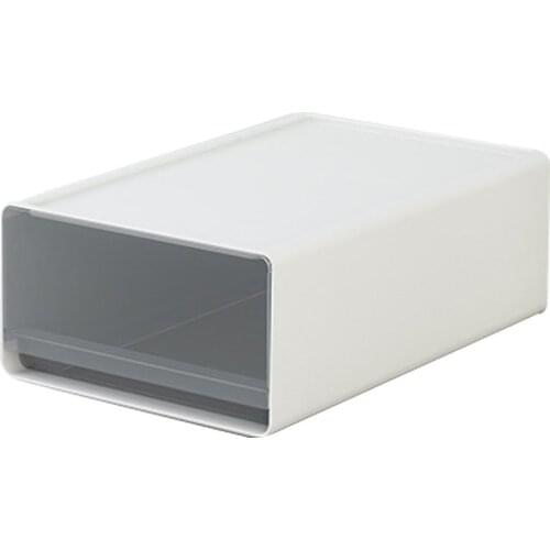 Desktop Drawer Storage Box Transparent Push-Pull Drawer Organizer Stackable DIY Home Office Cabinet Drawer Type Locker Organizer