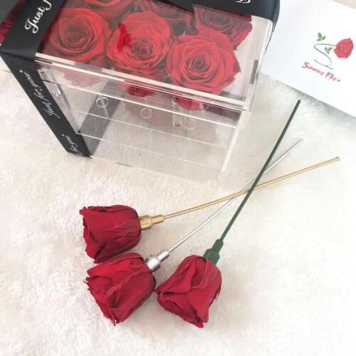 Plastic Flower Stem Arrangement Artificial Hlower Flower Head Accessory Branches Florist Crafts For Wedding Decor Flower Pole