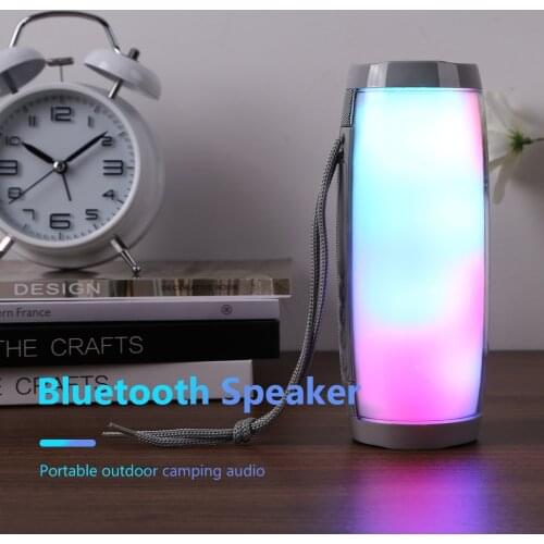 TG Bluetooth Speaker Portable Outdoor Loudspeaker Wireless Mini Column 3D Stereo RGB Colorful Lights Music Surround Bass Box