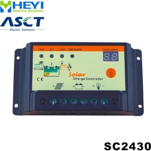 SC2430 Universal solar controller with External temperature sensor 12V / 24V 30A charge and discharge