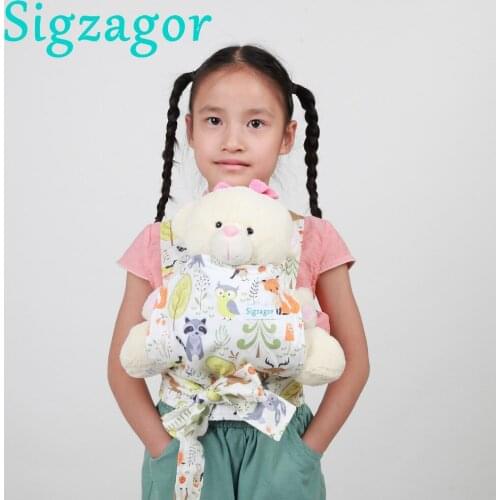 [Sigzagor]Baby Doll Carrier Mei Tai Sling Toy For Kids Children Toddler Gift Front Back,Plane For Boys Girls 28 Designs
