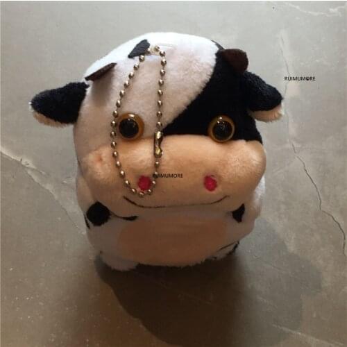Cute 11CM New Animal Cow Plush Stuffed Toy , Childrens Gift Key Chain Doll