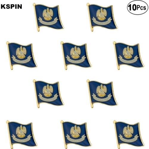 U.S.A Louisiana Lapel Pin Flag badge Brooch Pins Badges 10Pcs a Lot