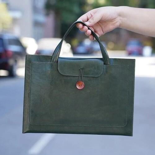 PU Leather Laptop Bags for Women 14 15 15.6 inch for Macbook air 13 Casual Portable Waterproof Notebook for iPad 10.5 11" Pouch