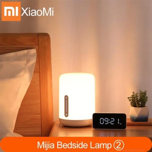 New Xiaomi Bedside Lamp 2 Smart Table LED Night Bluetooth WiFi Touch Panel Control mihome APP Led light For Apple HomeKit Siri
