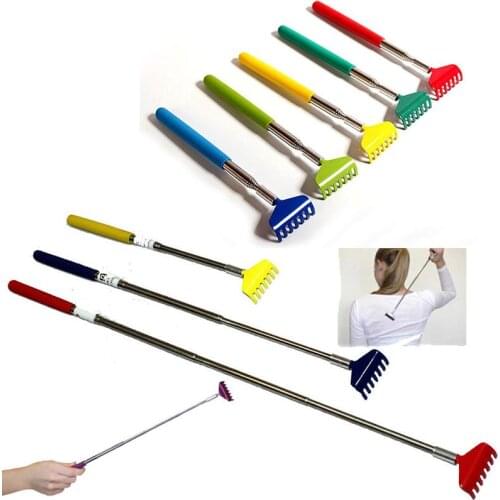 Random Color Back Scratcher Steel Back Massage Telescopic Itch Tickle For Elders Claw Massage Stick Anti Massager Back V0R6