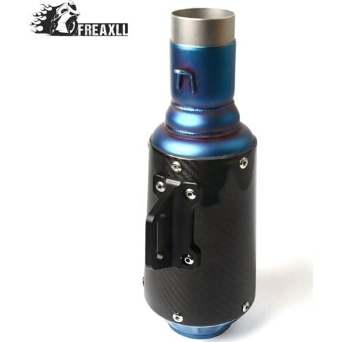 Universal 36- 51MM Motorcycle Exhaust Pipe With Muffler Moto Bike Pot Escape For Suzuki Bandit 650 Honda Shadow 750 YAMAHA FZ 6N