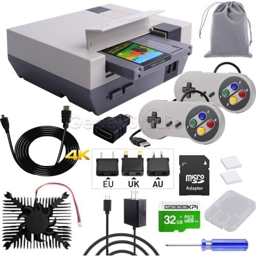 In Stock! NESPi 4 CASE Raspberry Pi 4 Case with SSD CASE, USB-C Power Supply HDMI Splitter Switch Only for Raspberry Pi 4 B