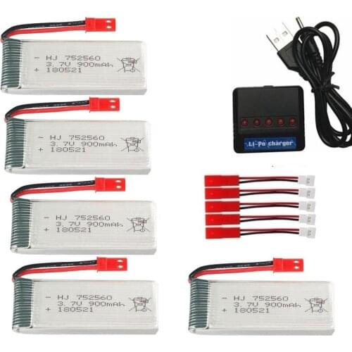 900mah 3.7V lipo Battery Charger For Syma X5 X5C X5SC X5SW 8807 8807W A6 A6W M68 Rc Quadcopter Spare Parts Accessories Rc Drones