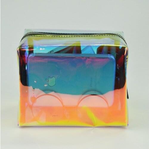 New Ladies Cosmetic Bag Transparent PVC Fashion Laser Design Travel Practical Jelly Hot Sale Cosmetic Bag