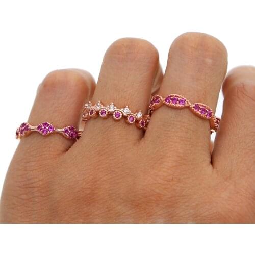 Flower Infinite Knuckle Rings For Women Vintage Geometric Pattern cz Crystal Rings 3pc Set Party Bohemian elegant stack Jewelry