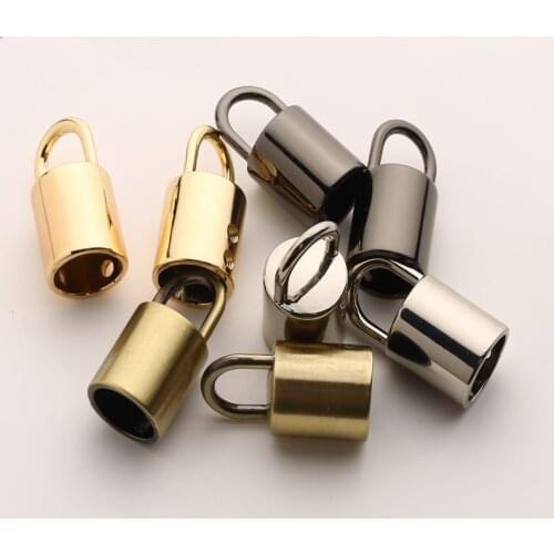 10 PCS Tassel Caps Leather Cord End Crimp Bead Lobster Clasps Connectors For DIY Shoulder Bags Women Bag Metal Bag Accessories