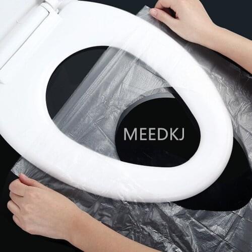 10 Pcs Disposable Toilet Seat Cover Mat Portable Waterproof Safety Toilet Seat Pad For Travel/Camping Bathroom Accessiories