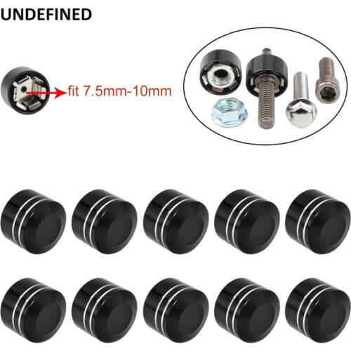 10pcs Motorcycle Bolt Cover Schrauben Motor Head Bolts Caps CNC 7.5mm-10mm For Harley Twin Cam Dyna Softail Sportster XL Touring
