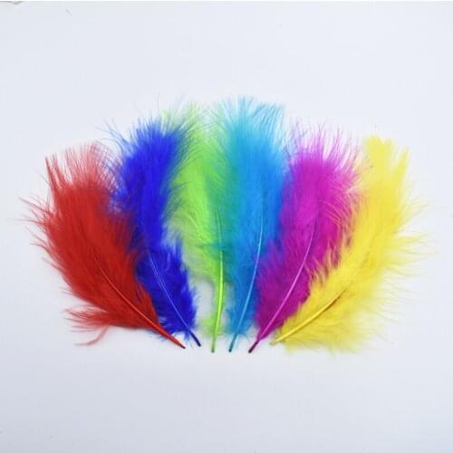 100Pcs/Lot Marabou Feathers Turkey Feather Pheasant Feathers for Crafts Feathers for Jewelry Making Wedding Feathers Decoration