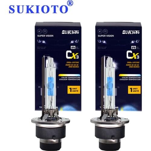 SUKIOTO 2PCS New OEM 35W 55W D2S D4S Xenon HID Lamp Bulbs 5500K Super Fast Bright Car Headlight D2 D4 Auto Replacement Bulb
