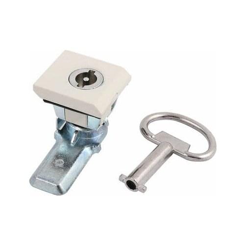 34mm x 30mm Cabinet Square Panel Quarter Turn Latch Safety Cam Lock w Key MS813