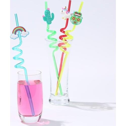4pcs/set Drinking Straws Clouds Owls Shape Straws Party Decoration Festive Party Birthday Fun Straw Festive Party Birthday Straw