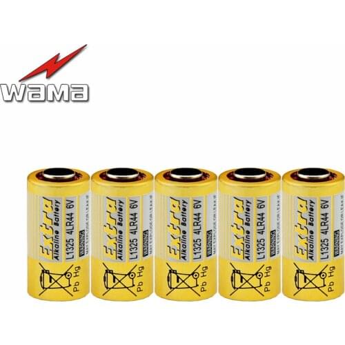 5pcs/lot 4LR44 476A L1325 6V Dry Alkaline Battery Cells Car Remote Watch Toys Calculator High Capacity