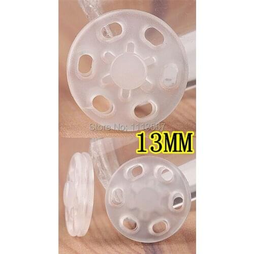 500pcs White Transparent Plastic Snap Press Button Sew On 13mm Sewing Accessories NK18