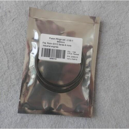60MM EH12 PISTON RING SET FOR ROBIN EH12-2 MIKASA MT-72 75 RAMMER CYLINDER ASSEMBLY KOBLEN KIT JUMPING JACK 252-23501-17