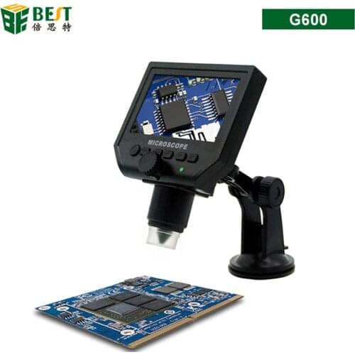 600X HD Microscope Monocular Student Education Laboratory Mobile Phone Maintenance Magnifier Electron Photo Recording BST-G600