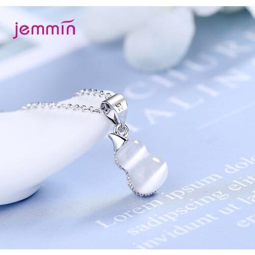 925 Sterling Silver Pendant Necklace For Women Girls Party Birthday CZ Cubic Zircoina Fashion Jewelry Wholesale