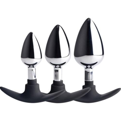 3 Size Anal Plug Stainless Steel Anchor Anal Plug Removable Butt Plug Stimulator Anal Dildo Sex Toys Prostate Massager