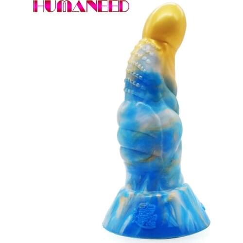 19*5.6cm Anal Dildos Butt Toys Beast Sex Products Juguetes Sexuales For Women Curved Penis Massage G-Spot Stimulate Fantasy Dick
