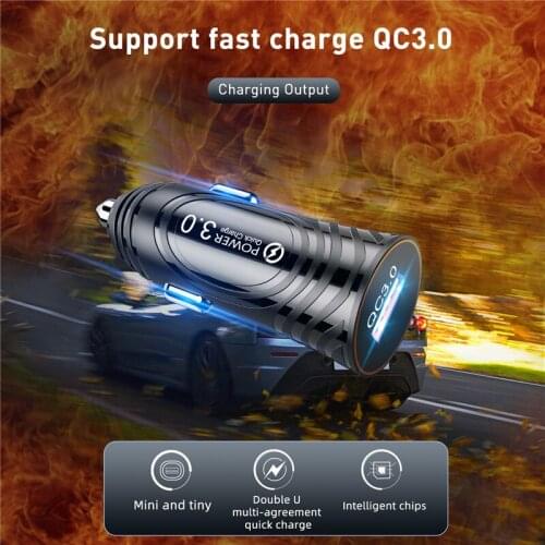 Car USB Charger Quick Charge 3.0 Universal 18W Charging in Car For iPhone 12 Pro Max Xiaomi Samsung Huawei P40 Fast Car Charger