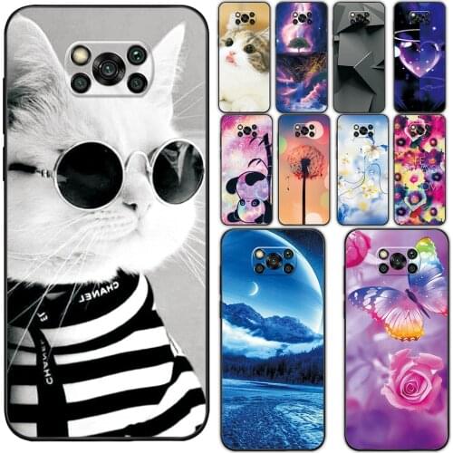 For Xiaomi POCO X3 Pro Case Cool Cat Phone Cover For Xiaomi POCO X3 Pro 6.67" Soft Silicone Shockproof Case on POCO X3 Pro Coque