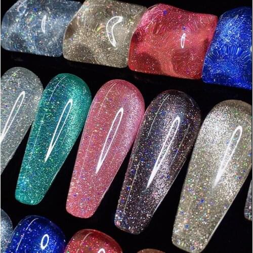 Cat Eye Gel Nail Polish Varnish Lasting Gel Nail Art Gel Glitter Effect Soak Off UV Gel For Nails Design Nail Glue Decoration