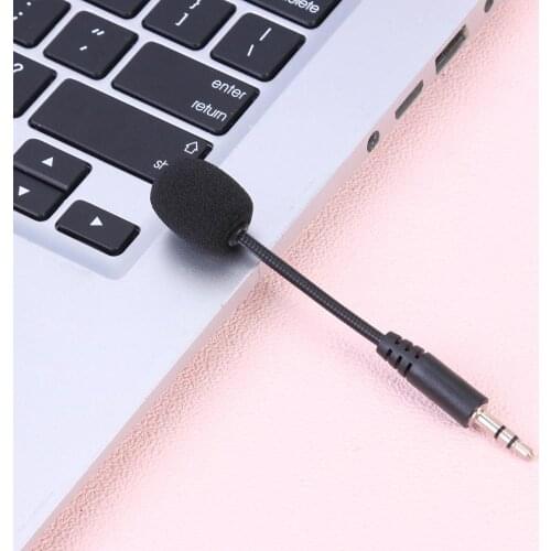 Mobile Phone Mini 3.5mm Interface Flexible Microphone Stereo Mic for PC Laptop Low Impedance Noise Resistance Feature