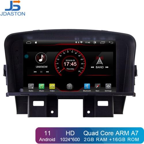 JDASTON Android 10 Car DVD Player For Chevrolet Cruze 2008-2012 2013 2014 2 Din Car Radio GPS Navigation Multimedia Stereo WIFI