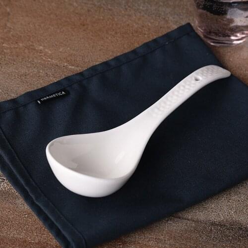 Soup spoon ceramic large soup spoon porcelain long handle spoon large bone china porridge spoon porridge spoon hot pot spoon