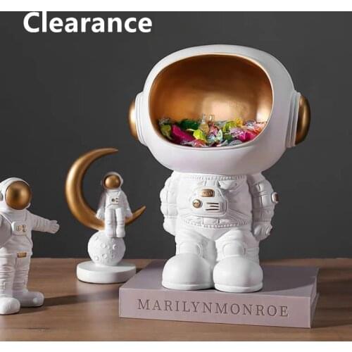 Nordic Resin creative Astronaut Sculpture Figurine Sweety Keys Storage Craft Desk Modern Room Decoration Accessories Home Gift