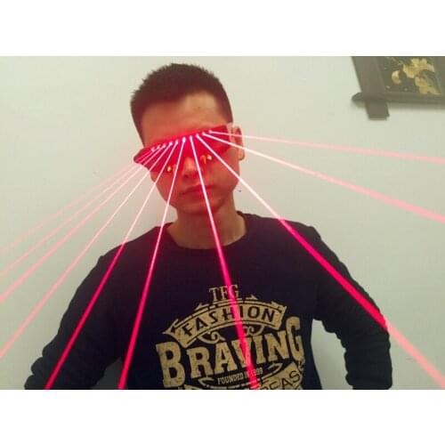 DJ Party Laser Glasses EL Wire Red Laser Game Glasses Lighting Novelty Gift Festival Fluorescent Props Stage Performances