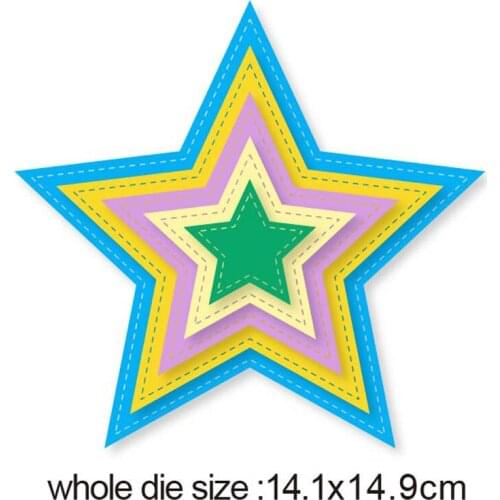 Layer Pierced Star frame Metal Cutting Dies Stencils 2020 New Craft Die Cut for DIY Scrapbooking Album Paper Card