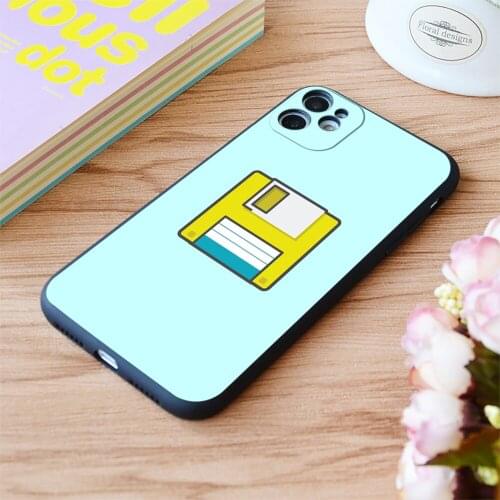 For iPhone Floppy Print Soft Matt Apple iPhone Case 6 7 8 11 12 Plus Pro X XR XS MAX SE