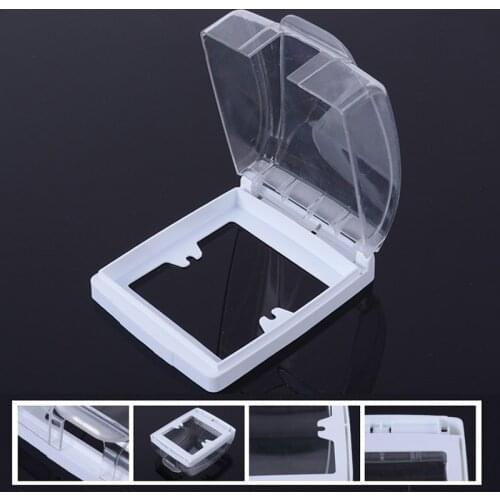 Newly Plastic Switch Waterproof Cover Box Wall Light Socket Doorbell Flip Cap Cover for Home