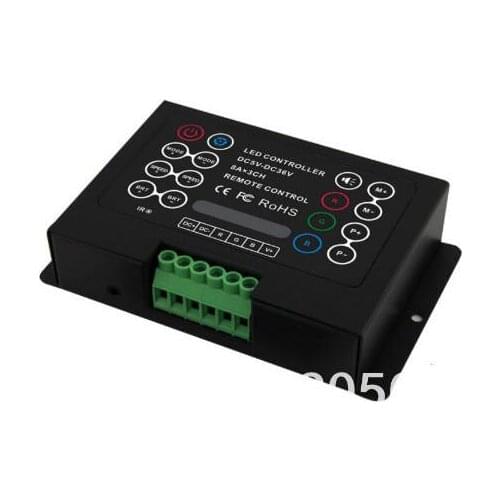 BC-380-8A LED RGB controller DC12V-24V 8A/CHx 3 IR wireless remote led rgb strip controller